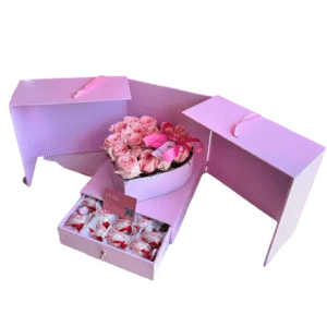 Box sorpresa de corazón con flores 🌷