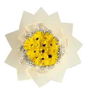 10 gerberas amarilla